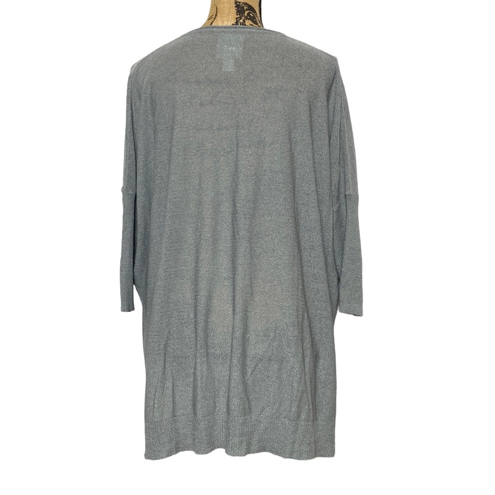 Wynne Layers Grey Scoop Neck Drop Shoulder Sweater Top S - Picture 3 of 12